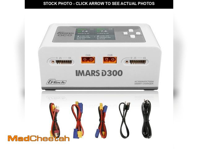 Lot 74-12603121 - Gens Ace Lipo Battery Charger IMARS D300 G-Tech Series Smart Dual Lipo Charger 16A AC 300W DC 700W L...