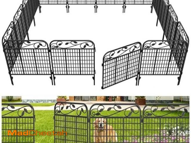 Lot 74-12167050 - AMAGABELI GARDEN &amp; HOME 4 Pack 44inch High 12ft Long Decorative Garden Fence Panels Border,Dog F...