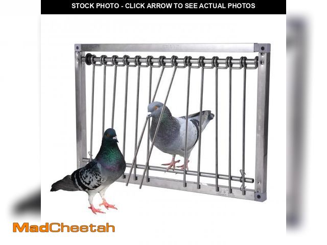 Lot 74-12302213 - 1PC Bird Cages Pigeon Trap Door Stainless Steel Wire Bars Frame Entrance U-Trap for Pigeon Birds Hou...
