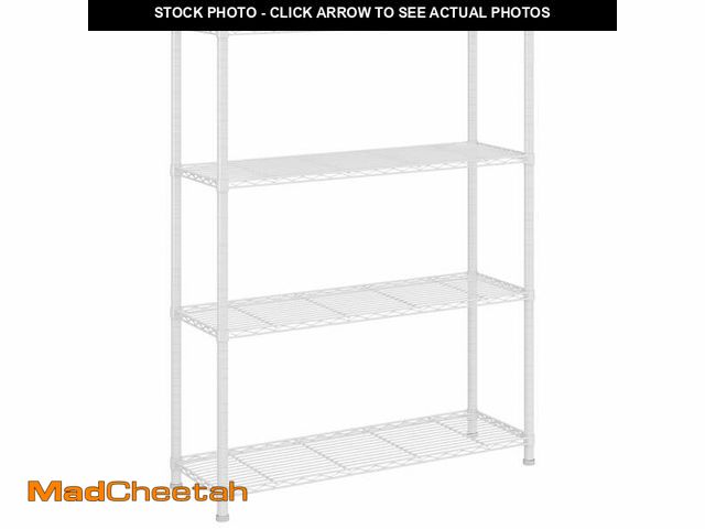 Lot 74-14352955 - Ktaxon 4-Tier Metal Shelving Unit, Adjustable Shelf Organizer for Garage Kitchen, Storage Rack Capac...