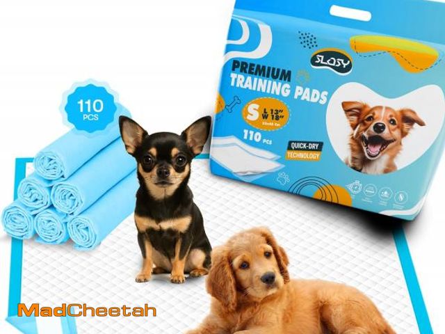 Lot 74-12322266 - [110 Pads] Slosy Puppy Pads with Adhesive Stickers Ultra Absorbent Dog Pee Pads (13" X 18") Premium ...