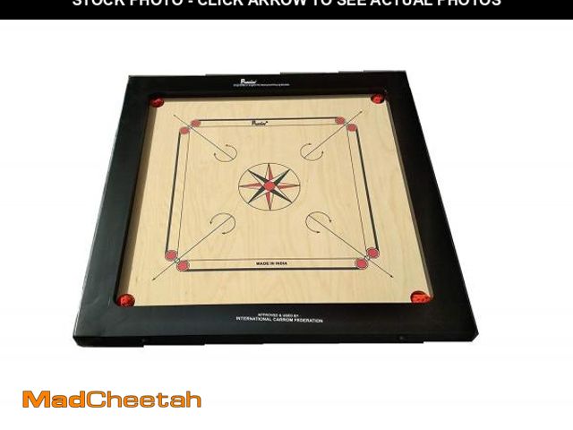 Lot 74-12445333 - Precise Finest 16mm Carrom Board with Coins, Striker, and Powder by Tabakh - UNUSED