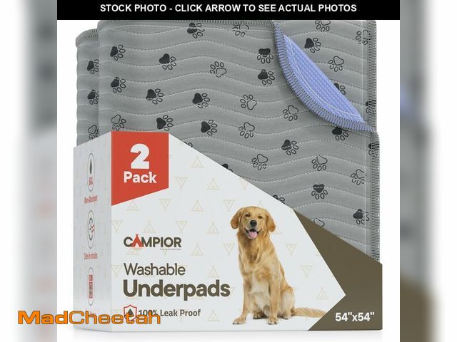 Lot 74-14215021 - Washable Underpads 54"x54" ( Pack of 2) Ã¢â¬â Reusable Waterproof Bed Pads for Pets, Kids &amp; E...
