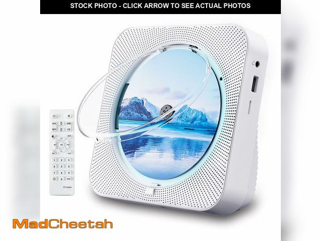 Lot 74-14379035 - CD Player Bluetooth Desktop for Home with HiFi Speakers FM/USB/AUX/SD White - UNUSED