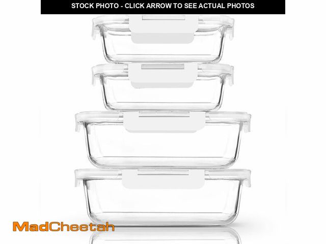 Lot 74-13710955 - [80 oz &amp; 36 oz]Extra Large Glass Food Storage/Baking Containers Set with Lids, 2 Pack 80 oz(10 c...