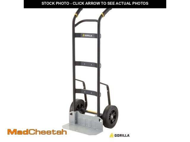 Lot 74-12663408 - Gorilla 1,000 lbs. Capacity Steel Hand Truck with Multi-Grip Power Handle, Wide Load Toe Plate Super...