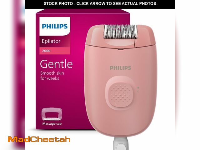 Lot 74-14212398 - Philips Epilator Series 2000, Corded Epilator for Legs and Body, Hair Removal Device for Women, Mode...