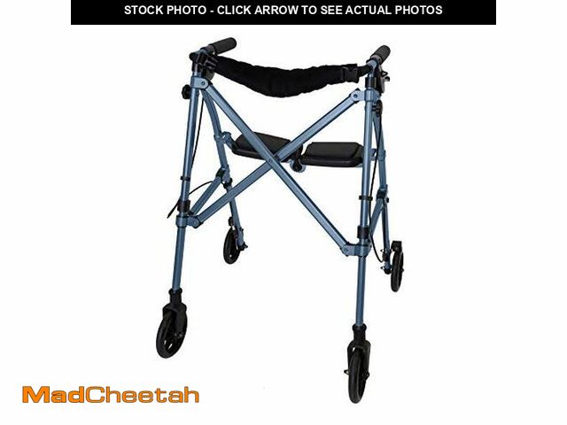 Lot 74-12574041 - Stander Space Saver Rollator, Lightweight Folding Rolling Walker with Seat for Seniors &amp; Adults,...