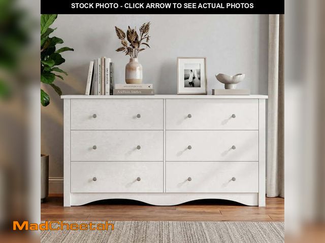 Lot 74-14585103 - Homall 6 Drawer Double Dresser, Modern Chest of Drawers, Wood Storage Cabinet for Bedroom &amp; Livi...