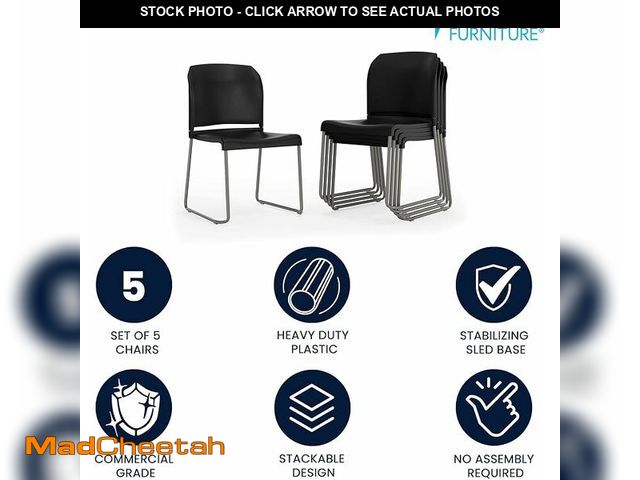 Lot 74-13071273 - Flash Furniture Hercules Series Contoured Stacking Chairs for Waiting Rooms and Offices, Ergonomic L...