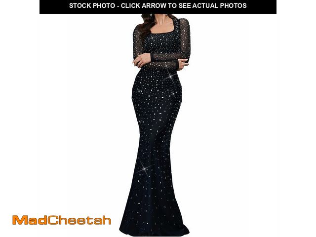 Lot 74-13721204 - VOUIAO Women's Formal Evening Gown Elegant Rhinestone Long Prom Dress Wedding Guest Party Cocktail B...
