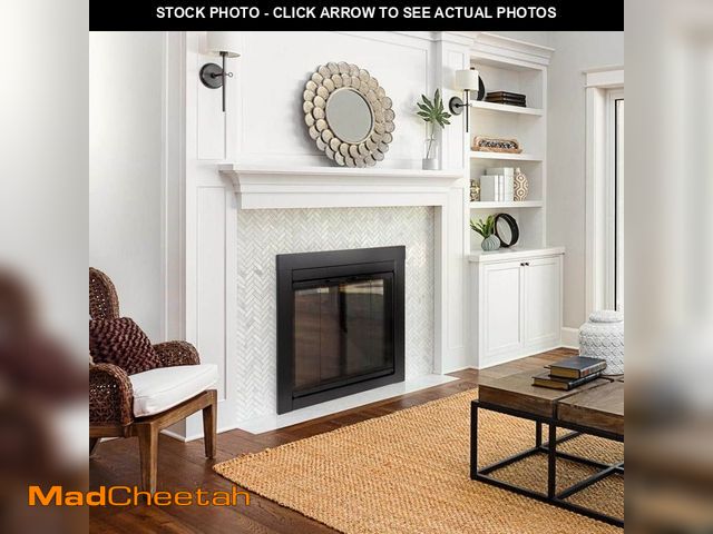 Lot 74-13046553 - Pleasant Hearth Ascot Large Glass Fireplace Doors - UNUSED