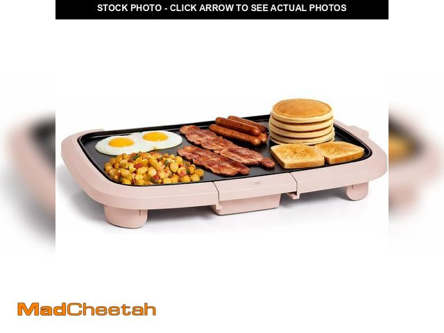 Lot 74-14349300 - COOK WITH COLOR Electric Griddle 1200W, Nonstick Surface for Pancakes, Burgers, Eggs &amp; More, Rem...