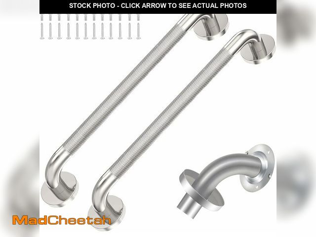 Lot 74-13697623 - 2 Pack 18 inch Shower Grab Bar with Knurled Anti-Slip Grip, ADA 500lbs Supporting, Grab Bar for Bath...