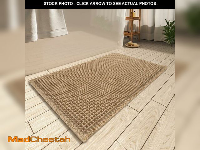 Lot 74-14264429 - AMOAMI Upgraded Waffle Bath Mat, Super Absorbent Non Slip Bath Mats for Bathroom Floor, Washable Bat...