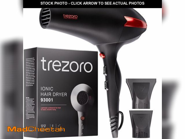 Lot 74-14214505 - TREZORO Professional Hair Dryer, Ionic Ceramic Tourmaline Technology, 2000W Fast Quiet Drying, with ...