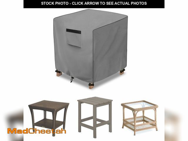 Lot 74-14212002 - okcool Patio Wicker Side Table Cover,Waterproof Square Patio Small Side Table Cover,Suitable for 3-P...