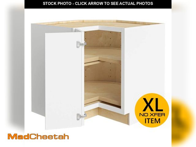 Lot 74-12771224 - Home Decorators Collection Franklin 33 in. W x 33 in. D x 34.5 in. H Assembled Plywood Corner Lazy S...