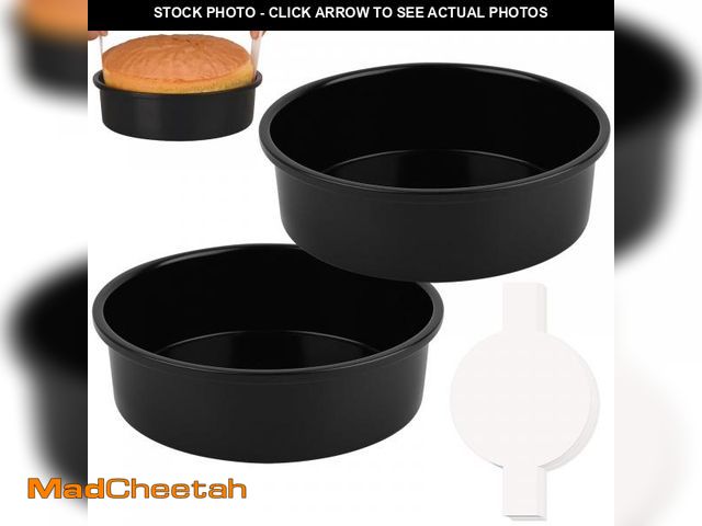 Lot 74-12437361 - HUAKENER 10 Inch Cake Pan - Set of 2 Round Cake Pans with 70 Pieces Parchment Paper, Non-stick Cake ...