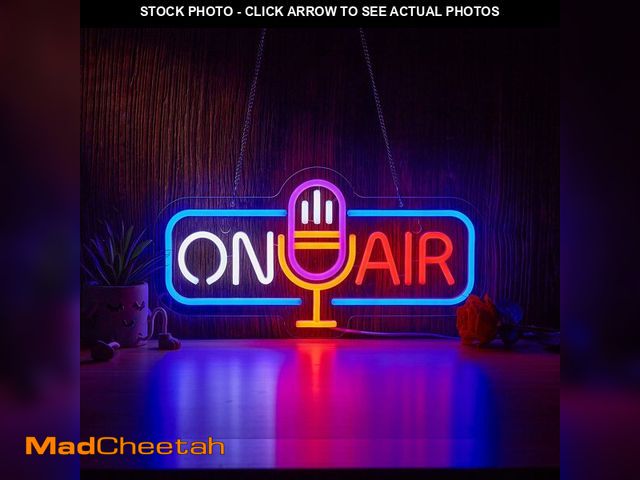 Lot 74-14052371 - Roouneon On Air Neon Sign for Wall Decor Recording Light Signs Beer Bar Home Bedroom Man Cave Neon L...