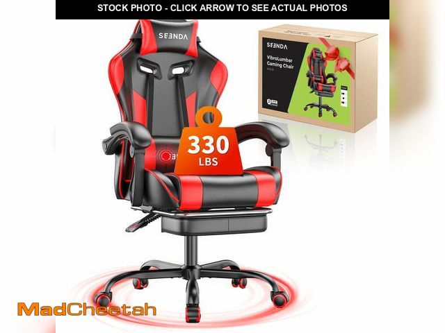 Lot 74-12765771 - Massage Gaming Chair, Seenda Computer Office Chair, High Back Ergonomic Home Office Desk Chair with ...