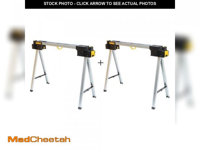 Lot 74-12531023 - DEWALT 32 in. Metal Folding Sawhorse (2 Pack) - UNUSED