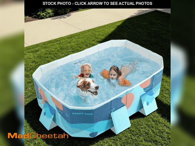 Lot 74-14351341 - MaxKare Foldable Swimming Pool Square Above Ground Pool Family Garden Big Fun for Adult Kid Dog Outd...