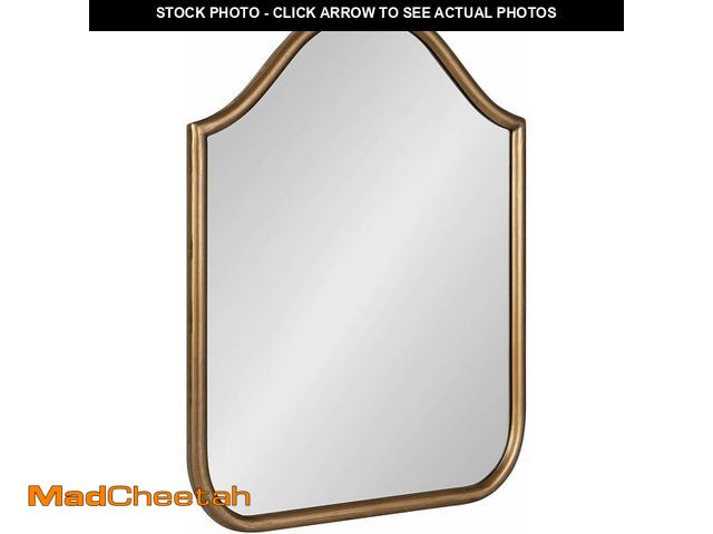 Lot 74-14581917 - Kate and Laurel Fellows Traditional Scalloped Arched Wall Mirror; 18 x 24; Gold; Decorative Vintage ...