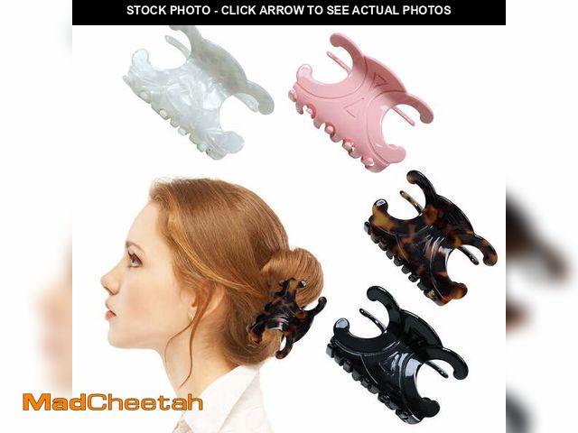 Lot 74-14265480 - Butterfly Hair Claw Clips, 4 Pack, Medium Size (2.76 x 1.66 in) - UNUSED