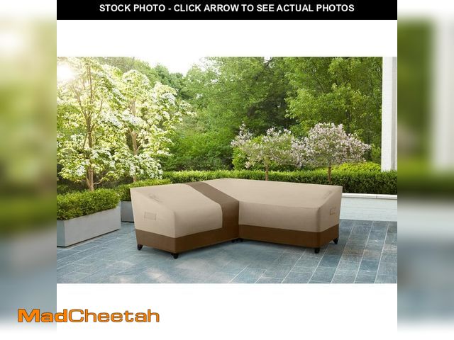 Lot 74-12584727 - Hampton Bay V-Shape Beige Patio Furniture Cover - UNUSED