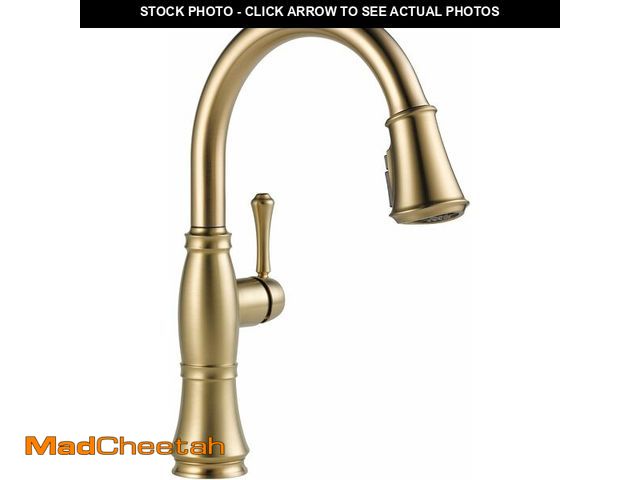 Lot 74-14067961 - Delta Faucet Cassidy Gold Kitchen Faucet, Kitchen Faucets with Pull Down Sprayer, Kitchen Sink Fauce...