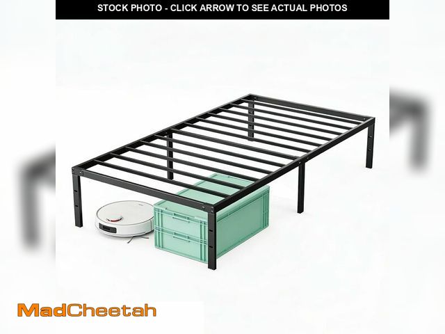 Lot 74-14305214 - Sweetcrispy Twin Size 12 Inch Platform Bed Frame, Heavy Duty Metal Foundation Frame, Noise-Free Stur...