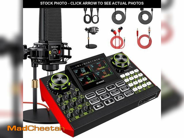 Lot 74-14270454 - neculogy Podcast Equipment Bundle - All-in-One Audio Mixer Production Studio with 3.5mm Microphone f...