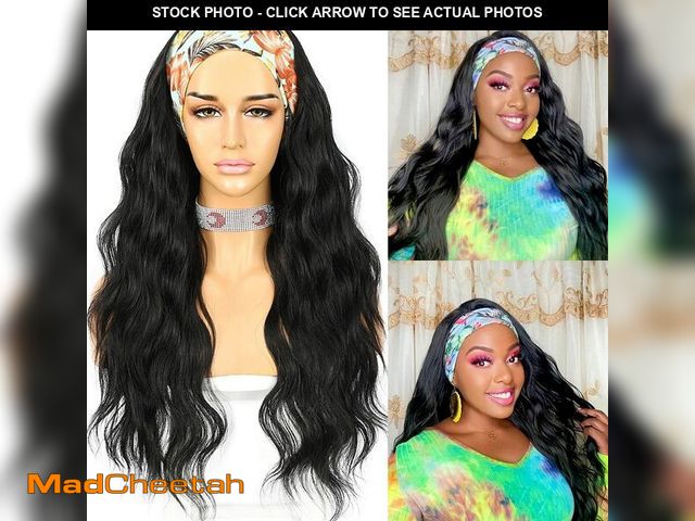 Lot 74-13548093 - SAPPHIREWIGS Headband Wig for Black Women Loose Body Wave Synthetic Hair Wavy Glueless None Lace Fro...