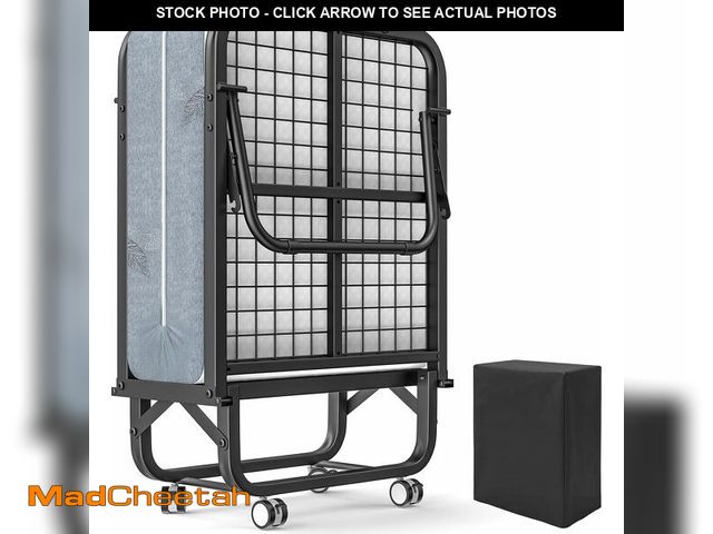 Lot 74-14291193 - suchown 75" x 31" Folding Bed with Mattress, Portable Guest Beds with 5" Memory Foam Mattress, Folda...