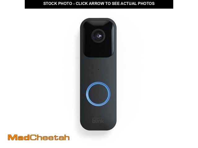 Lot 74-13772234 - Blink Battery or Wired - Smart Wi-Fi HD Video Doorbell Camera in Black - UNUSED