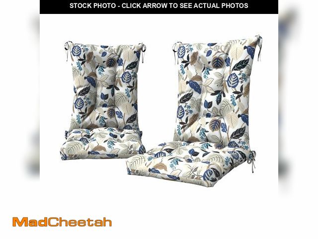 Lot 74-14208116 - DYTXIII Set of 2 Rocking Chair Cushions for Outdoor/Indoor Use,Water Resistant Tufted High Back Chai...