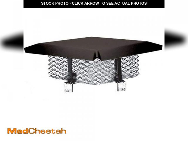 Lot 74-12034475 - Master Flow 8 in. x 8 in. Galvanized Steel Adjustable Chimney Cap in Black - UNUSED