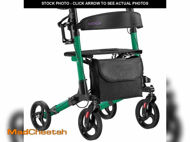 Lot 74-14353393 - KEKOY Walkers for Seniors Foldable Mobility Rollator with Seat 350 lb, Adjustable Handles and Backre...