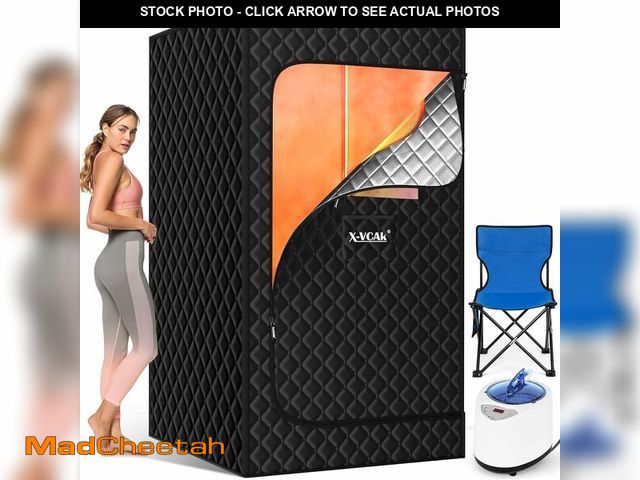 Lot 74-13710874 - X-Vcak Upgraded Sauna Box for Relaxation, Detoxification, Portable Sauna for Home with Steamer, Remo...