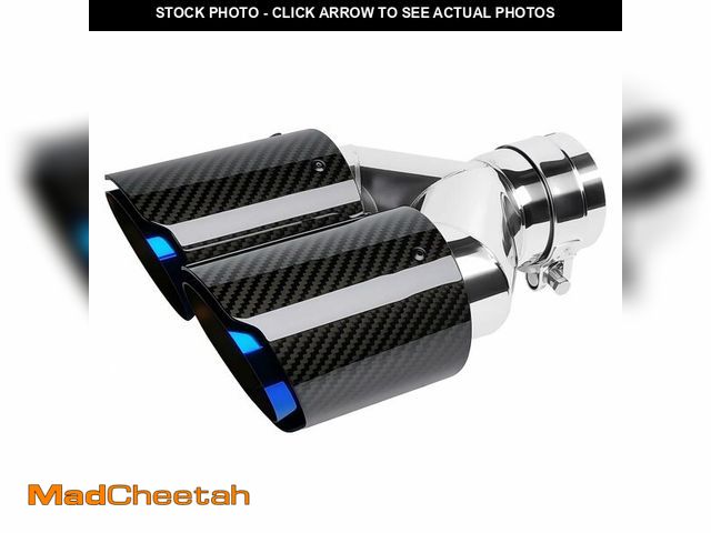 Lot 74-13540805 - Bielpord Carbon Fiber Exhaust Tips 2.5" Inlet to Dual 3.5" Outlet Tailpipe Fit for 61-63 mm Exhaust ...