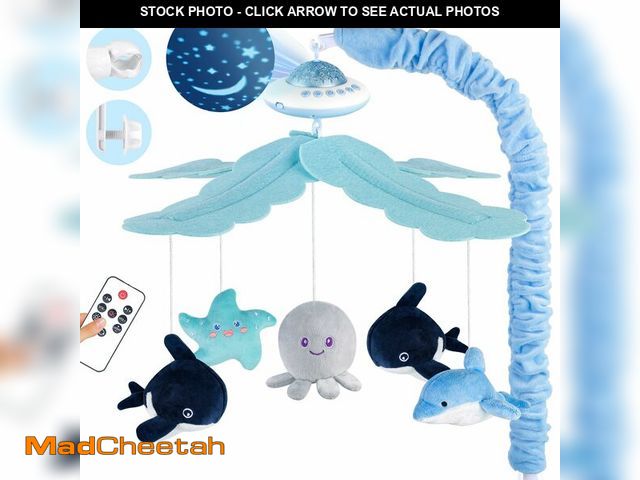 Lot 74-14479737 - Playix Baby Crib Mobile with Music and Lights, Nursery Baby Mobile for Crib Bassinet with Remote Con...