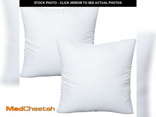 Lot 74-13773006 - OKBA Throw Pillows Insert Set of 2, with 100% Cotton Cover, Bed and Couch - Indoor Hotel Decorative ...