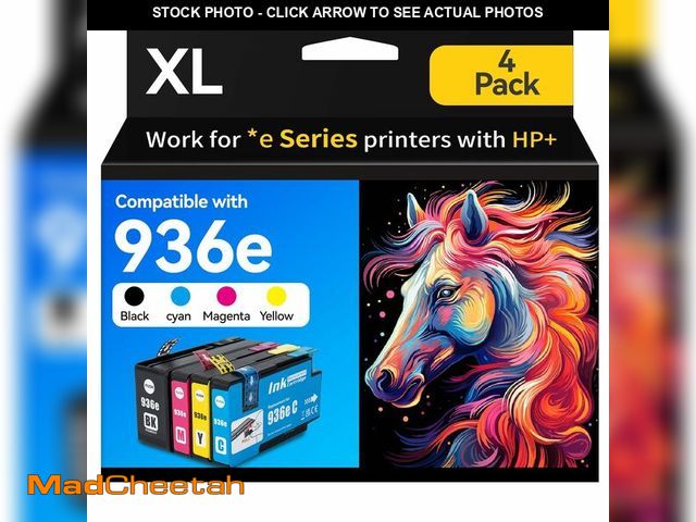 Lot 74-12497208 - 936XL Ink Cartridges Combo Pack for HP Black and Color OfficeJet Pro 9125e 9135e 9730e Series Replac...