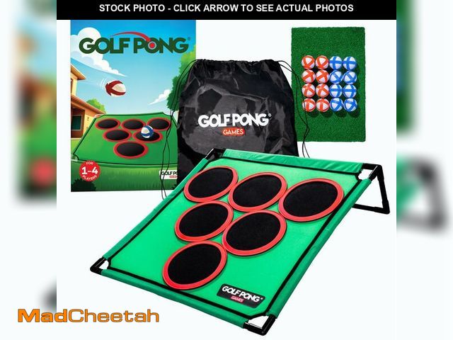 Lot 74-14147912 - Golf Pong Game Set, Jumbo Backyard Lawn Game, Portable Indoor-Outdoor Chipping Golf Gift for Men, Wo...