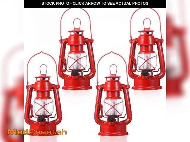 Lot 74-12307922 - Hortsun Vintage LED Hurricane Lantern Metal Decorative Hanging Lantern Warm LEDs and Dimmer Switch B...