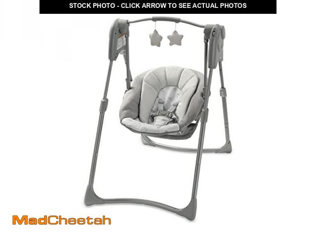 Lot 74-12137733 - Graco Slim Spaces Compact Baby Swing, Reign - USED