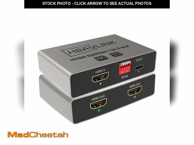 Lot 74-14267988 - HBAVLINK HDMI Splitter 1 in 2 Out 4K 60Hz - EDID Clone, HDCP2.2, HDR, Dolby Atmos, Dolby Vision - Co...