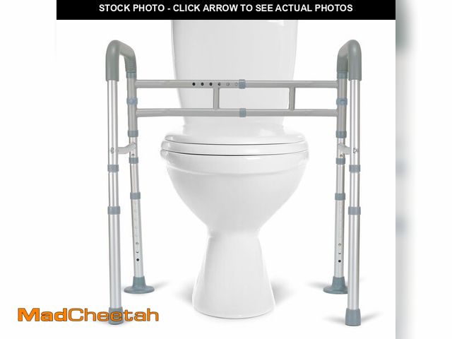 Lot 74-12713944 - LandTale Toilet Safety Rails, Adjustable Toilet Rails for Elderly Adults Senior Disabled Handicap, T...