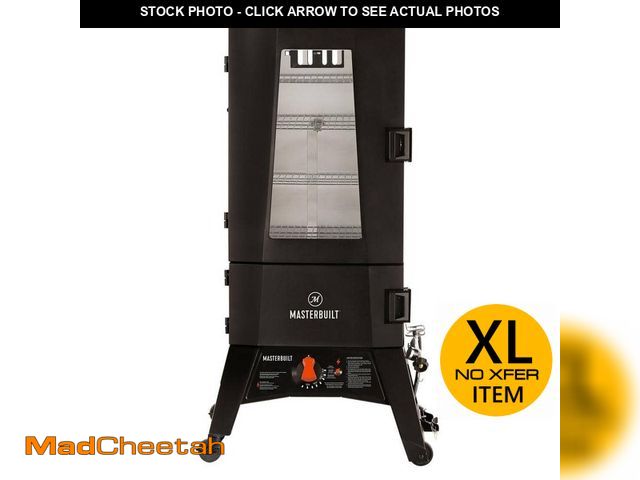 Lot 74-12546000 - Masterbuilt 40 in. ThermoTemp XL Propane Smoker with Window in Black - UNUSED